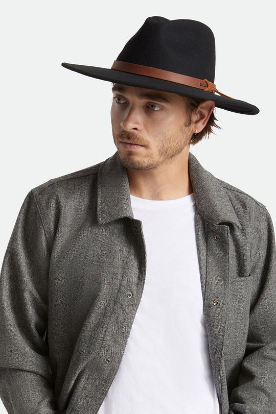 
       Brixton Unisex Field Proper Hat - Black | Front fit
     