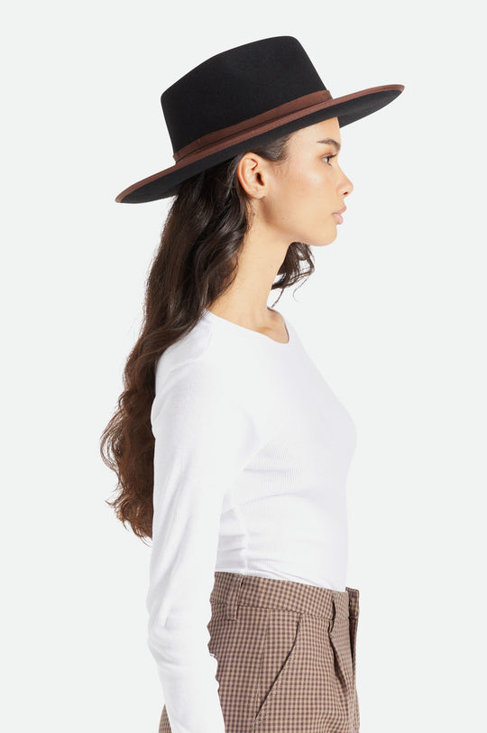 
       Brixton Reno Fedora - Black/Brown
     