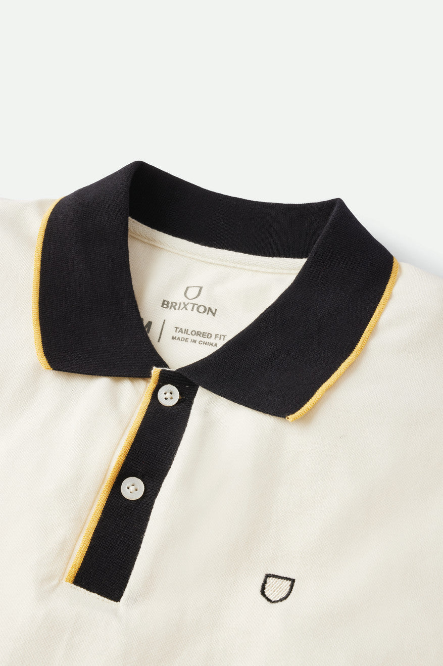 
       Brixton Proper S/S Polo - Off White/Black
     