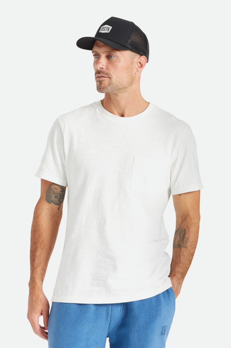 
       Brixton Basic Slub S/S Pocket Tee - Off White
     