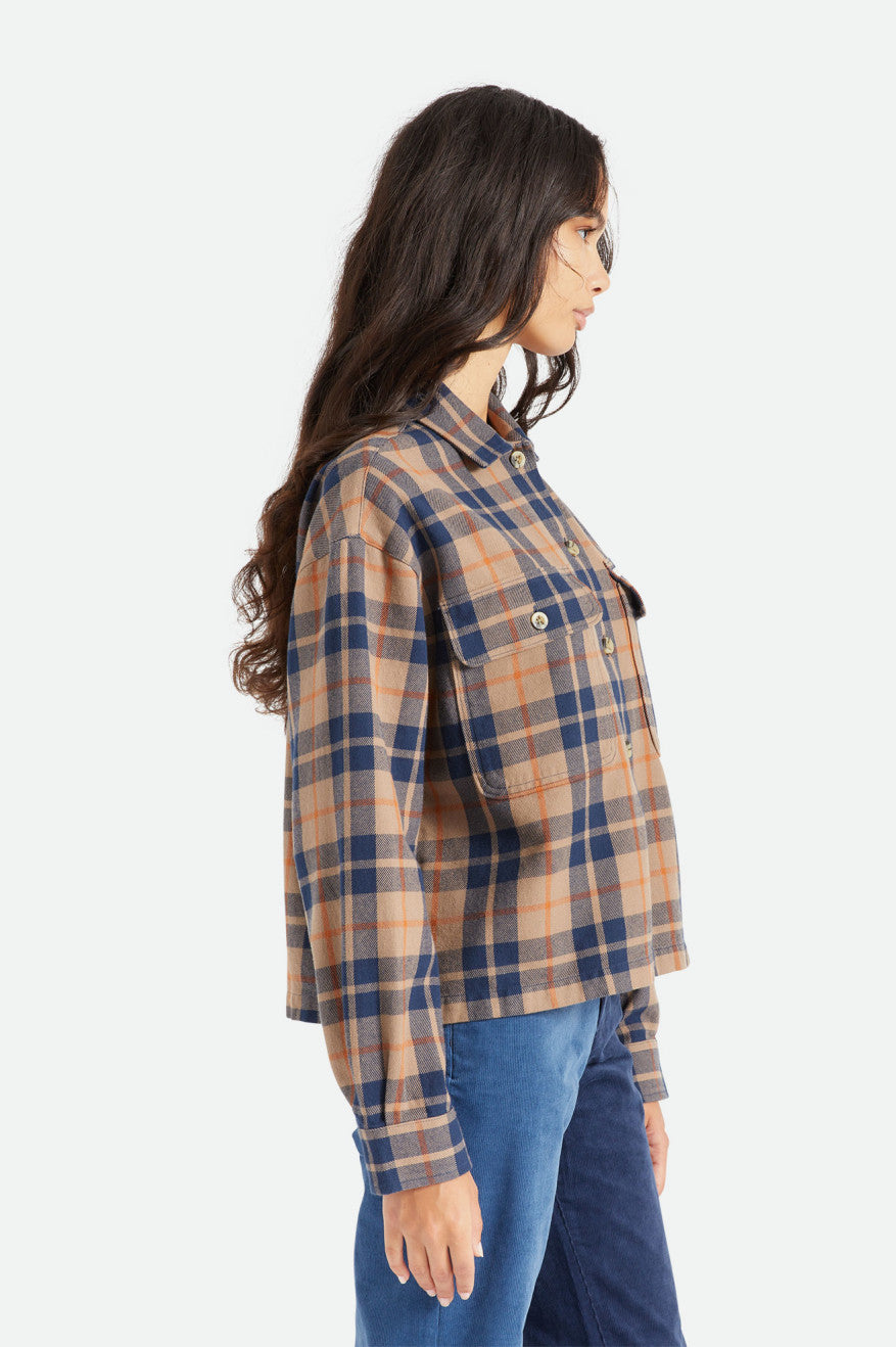 
       Brixton Bowery Women&#39;s L/S Flannel - Pine Bark
     