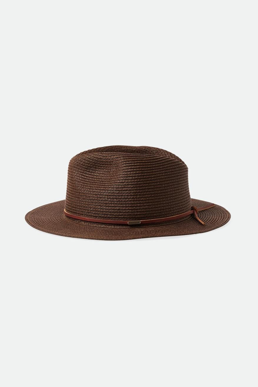 
       Brixton Wesley Straw Packable Fedora - Dark Earth
     