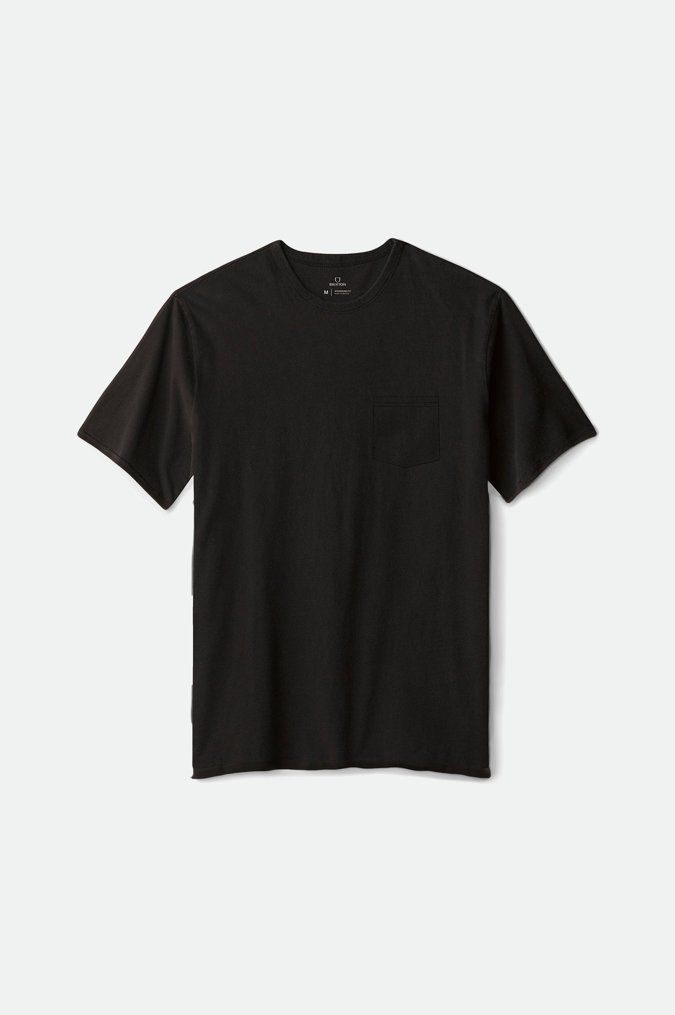 
       Men&#39;s Basic S/S Organic Pocket Tee - Black - Front Side
     