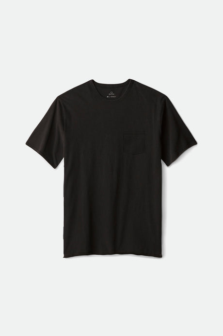 Men's Basic S/S Organic Pocket Tee - Black - Front Side