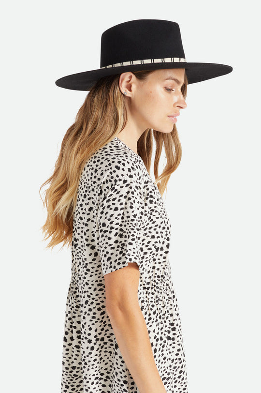 
       Brixton Leigh Felt Fedora - Black
     