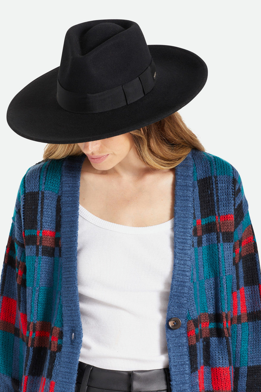 
       Brixton Joanna Felt Hat - Black
     