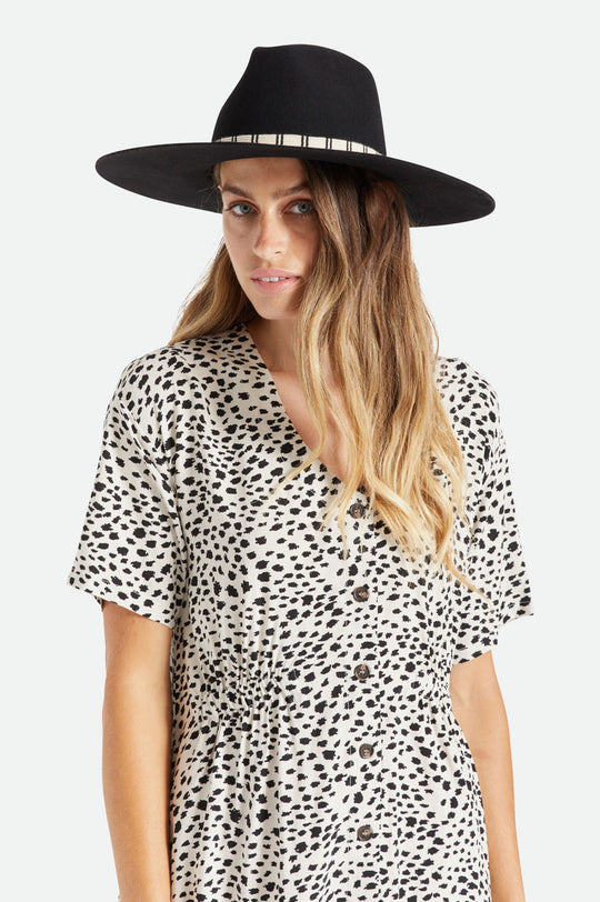 
       Brixton Leigh Felt Fedora - Black
     