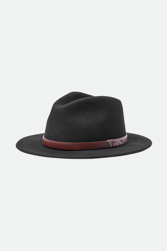 
       Brixton Unisex Messer Fedora - Black | Main
     