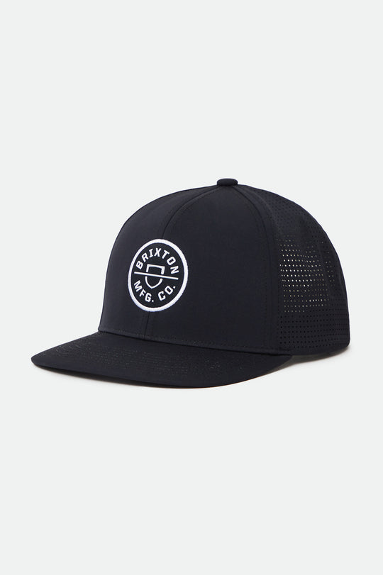 
       Brixton Unisex Crest Netplus Utility Snapback - Black | Main
     