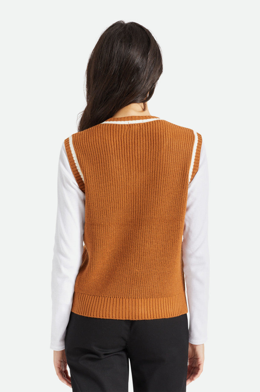 
       Brixton Melody Sweater Vest - Glazed Ginger
     