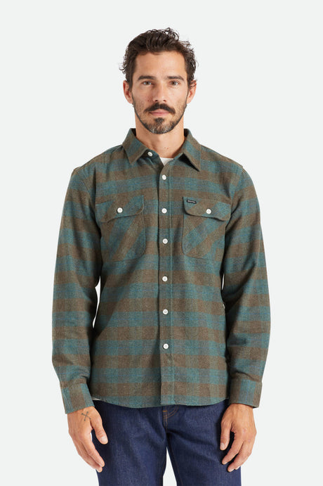 
       Men&#39;s Front fit | Bowery L/S Flannel - Ocean
     