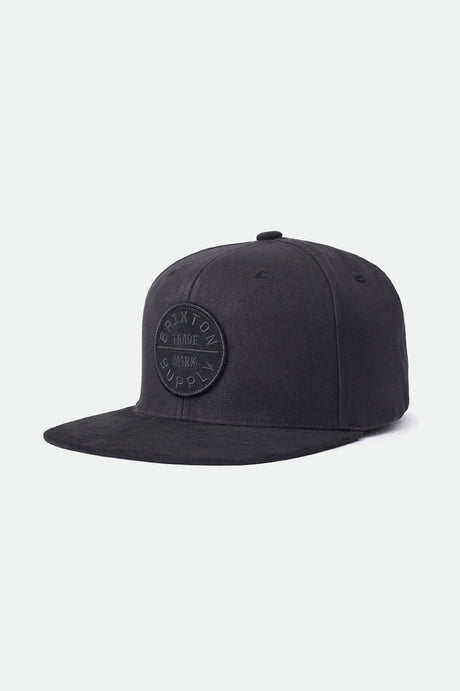 Unisex Oath III Snapback - Black/Black/Black - Front Side