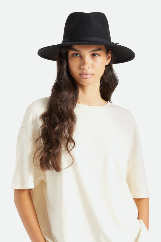 
       Brixton Joanna Felt Packable Hat - Black
     