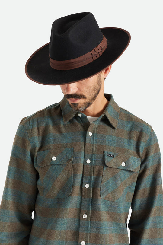 
       Brixton Reno Fedora - Black/Brown
     