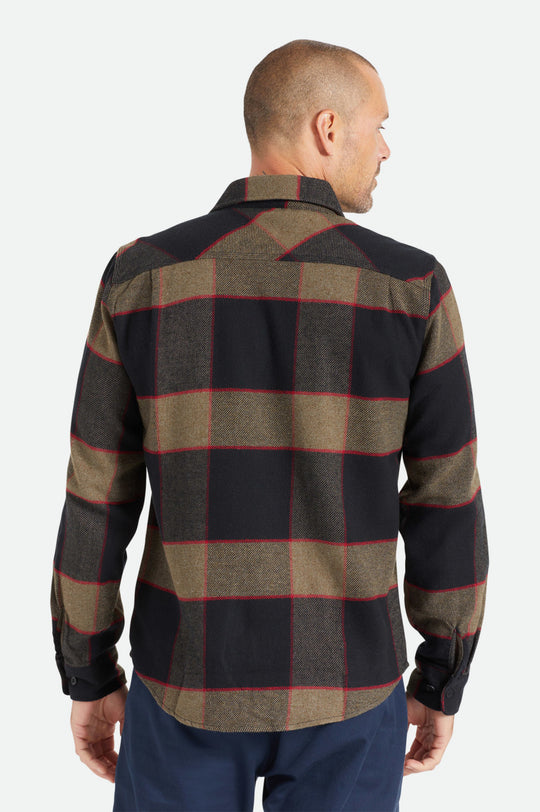 
       Men&#39;s Back Fit Image | Bowery L/S Flannel - Heather Grey/Charcoal
     