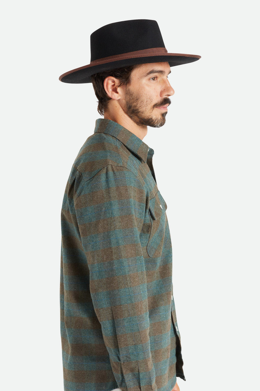 
       Brixton Reno Fedora - Black/Brown
     