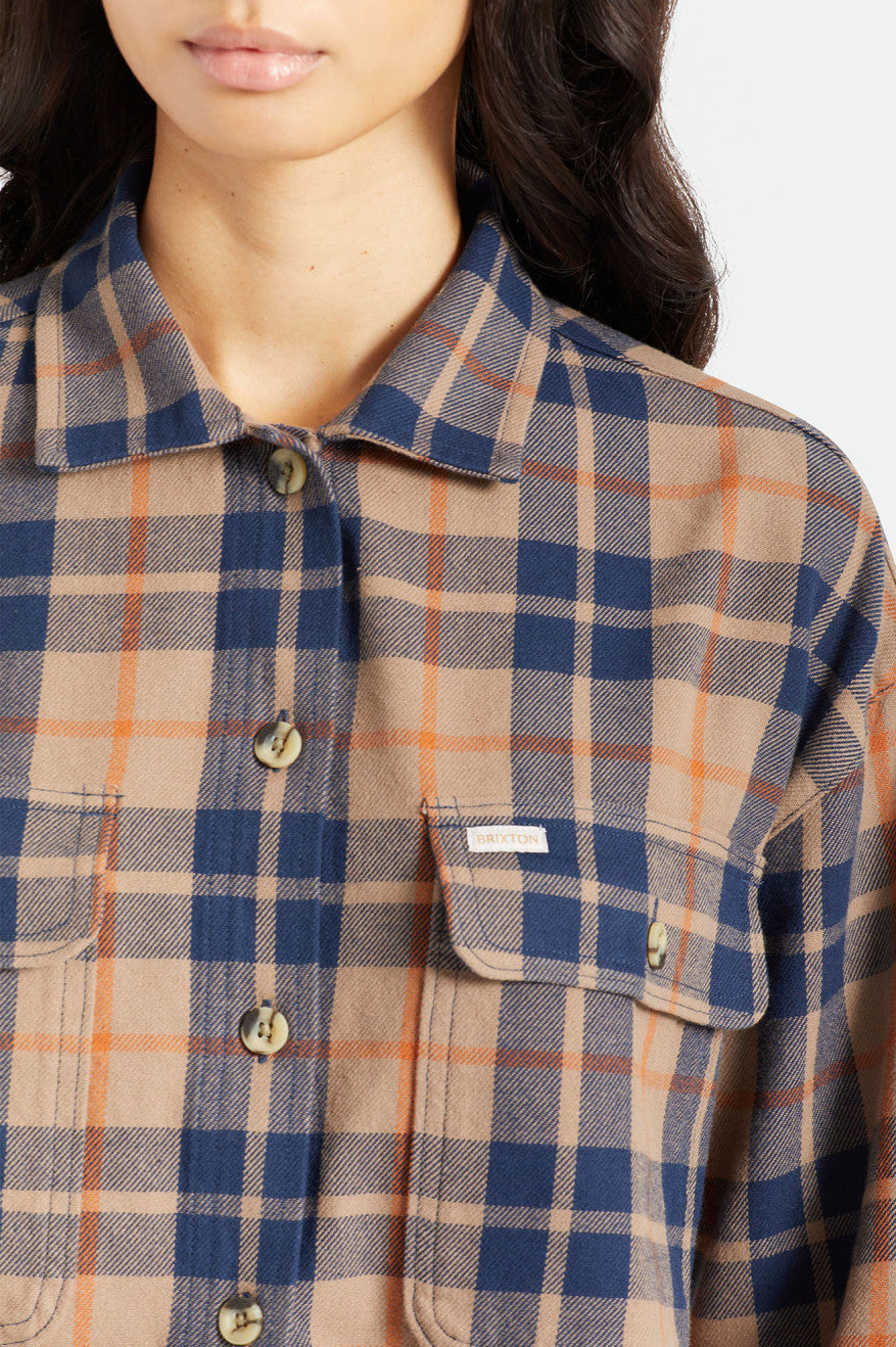 
       Brixton Bowery Women&#39;s L/S Flannel - Pine Bark
     